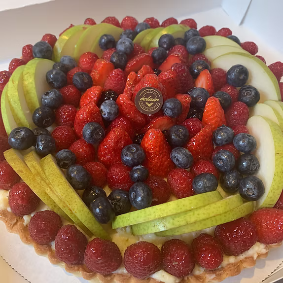 Eclairs French Cafe and Bakery brunch Fresh Fruit with Cream