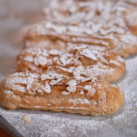 Eclairs French Cafe and Bakery Almond Praline Éclair