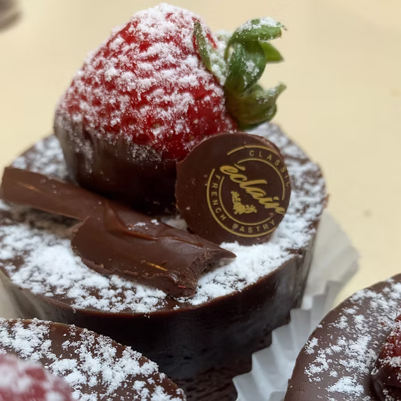 Eclairs French Cafe and Bakery 4" Chocolate Ganache Brownie
