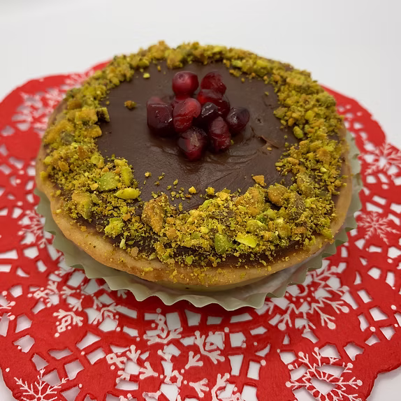 Eclairs French Cafe and Bakery 4" Dark Chocolate Pistachio Tart